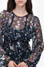 R13 Black Silk Floral Dress Size S