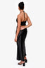 Grace Loves Lace Black Satin/Lace Maxi Dress Size XS