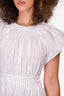 Ulla Johnson White Cotton Embroidered Poplin Midi Dress Size 2