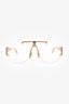Celine Gold Rimless Aviator Sunglasses