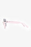 Fendi Pink Polarized Rimless Pearl Sunglasses