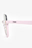 Fendi Pink Polarized Rimless Pearl Sunglasses