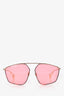 Gucci Pink/Gold Frame Aviator Sunglasses
