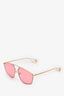 Gucci Pink/Gold Frame Aviator Sunglasses