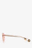 Gucci Pink/Gold Frame Aviator Sunglasses