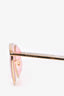 Gucci Pink/Gold Frame Aviator Sunglasses