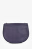 Delvaux Purple/Yellow Leather 'Le Mutin' Mini Saddle Crossbody Bag