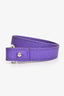 Hermès Purple Leather Pavane Double Tour Bracelet