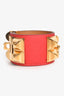 Hermès Red Epsom Leather Collier de Chien Bracelet