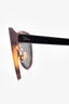 Christian Dior Brown Matte Tortoise Shell Reflective Sunglasses