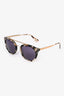 Prada Grey Tortoise Aviator Rounded Sunglasses