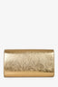 Saint Laurent 2016 Gold Metallic Leather 'Belle Du Jour' Clutch