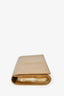 Saint Laurent 2016 Gold Metallic Leather 'Belle Du Jour' Clutch
