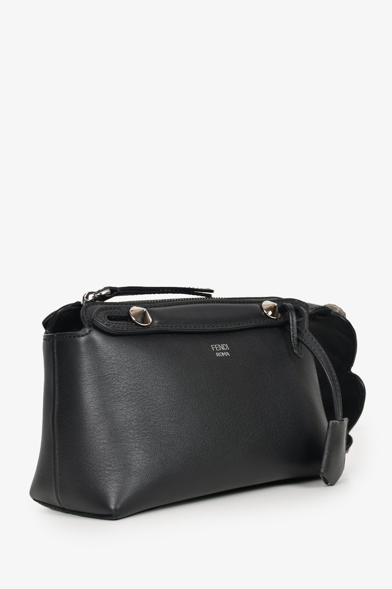 Fendi Black Leather Crystal Embellished 'By The Way' Bag with