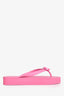 Gucci Pink GG Logo Flip Flops Size 38