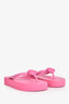 Gucci Pink GG Logo Flip Flops Size 38