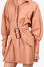 C/MEO Collective Tan Belted Shirt Dress Size S