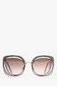 Miu Miu Pink Frameless Cutout Sunglasses