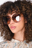 Miu Miu Pink Frameless Cutout Sunglasses