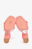 Amina Muaddi Pink Satin Crystal Lily 'Bubble' Heeled Sandals Size 41