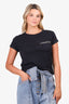 Brunello Cucinelli Black Cotton Beaded T-Shirt Size XS