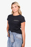 Brunello Cucinelli Black Cotton Beaded T-Shirt Size XS