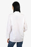 Prada White Logo Tape Detailed Shirt Size 40