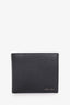 Prada Black Grained Leather Logo Wallet