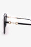 Gucci Black Frame Horsebit Round Sunglasses