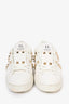 Valentino White Leather Rockstud Sneakers Size 36.5