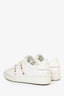 Valentino White Leather Rockstud Sneakers Size 36.5