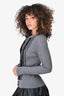 Red Valentino Grey & Black Wool Lace Cardigan Size M