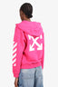 Off-White Pink Arrow Graphic Zip-up Hoodie Size 12 Kids
