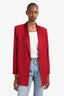 Alice & Olivia Red Open Blazer Size S