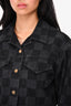 Louis Vuitton Damier Graphite Cropped Denim Jacket Size 34
