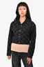 Louis Vuitton Damier Graphite Cropped Denim Jacket Size 34