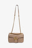 Gucci Taupe Leather Small Marmont Shoulder Bag