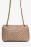 Gucci Taupe Leather Small Marmont Shoulder Bag