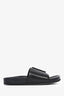 Saint Laurent Black Leather 'Joan' Slides Size 36