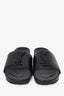 Saint Laurent Black Leather 'Joan' Slides Size 36