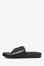 Saint Laurent Black Leather 'Joan' Slides Size 36