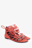 Pierre Balmain Orange Suede Strappy Sandals Size 39