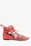 Pierre Balmain Orange Suede Strappy Sandals Size 39