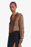 Haute Hippie Leopard Print Silk Shirt Size S