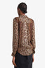 Haute Hippie Leopard Print Silk Shirt Size S