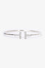 Tiffany & Co. 18K White Gold Diamond Set T Wire Bangle