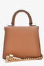 Delvaux Brown Leather Micro Brillant Bag Charm