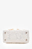 Christian Dior 2023 White Lace Floral Medium D-Lite Top Handle with Strap