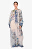 Etro Blue Silk Patterned Beach Cover-Up Size 42