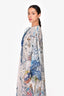 Etro Blue Silk Patterned Beach Cover-Up Size 42